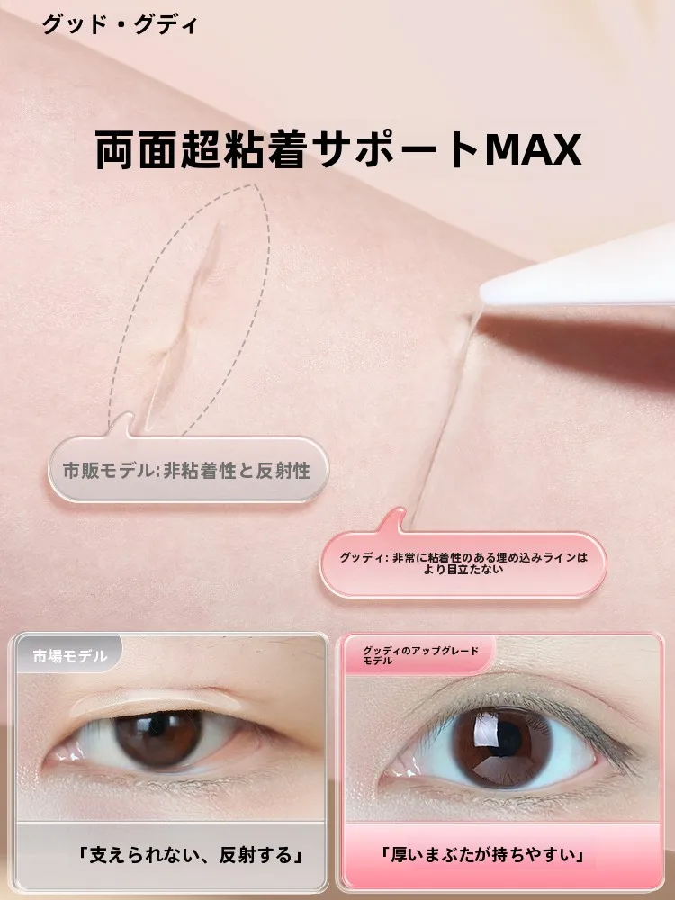 古迪双眼皮贴：自然贴合一重与内侧二重的稳定解决方案