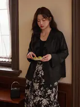 新中式デザインのVネック開衫【秋用・ゆったりフィット・薄手】