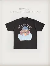 ライムグリーンのバックプリントTシャツ【綿100%・ハイビスデザイン・半袖】