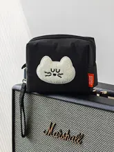 可愛い猫デザインの収納ポーチ【大容量・化粧品・デジタルカメラ用・持ち運び便利】