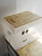 木製カバー付き折りたたみボックス【オーストラリア産パインウッド・和風デザインのアウトドアサイドテーブル】