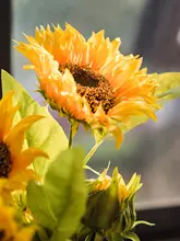 向日葵の造花【リビングや玄関、カフェ用・シルク製・インテリア装飾】