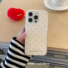 大孔デザインの赤いリンゴスマホスタンド【対応機種多数・インスタ風】