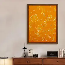 手描きの中古南洋油絵【新中式・現代リビング用】