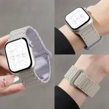 Apple Watch バンド レディース メンズ シリコン マグネット式 スポーツ 夏用 上品