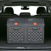 アウトドア用 折りたたみプラスチック収納ボックス【大型・サイドオープン・カーシュート対応】