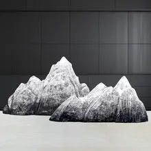 抽象的な雪山デザインの装飾オブジェ【ホテル・オフィス用・ディスプレイ装飾】