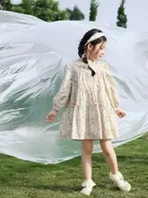 ワンピース キッズ ガールズ Aライン ホワイト おしゃれ 秋