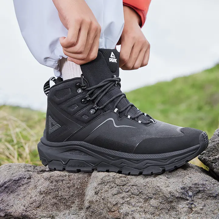 Peak トレッキングシューズ メンズ ハイカット 撥水 防寒 耐久性 登山 アウトドア 秋 冬