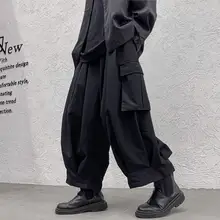 レトロデザインのメンズワイドパンツ【大口ポケット・九分丈・フィット】（セットアップ対応）