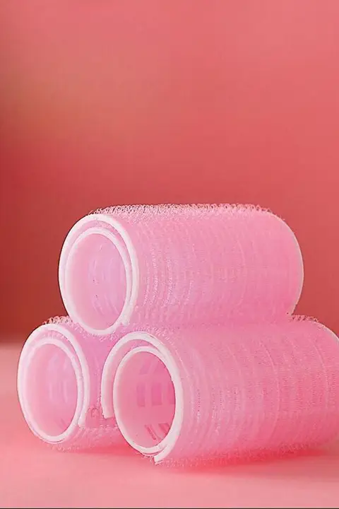 自粘式空心カールロッド【ヘアスタイリング・簡単にカール・プラスチック製】