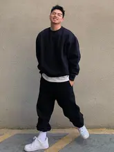 加圧フリースクルーネックスウェットシャツ【秋冬用・男女兼用・フィット・束脚パンツ（セットアップ対応）】