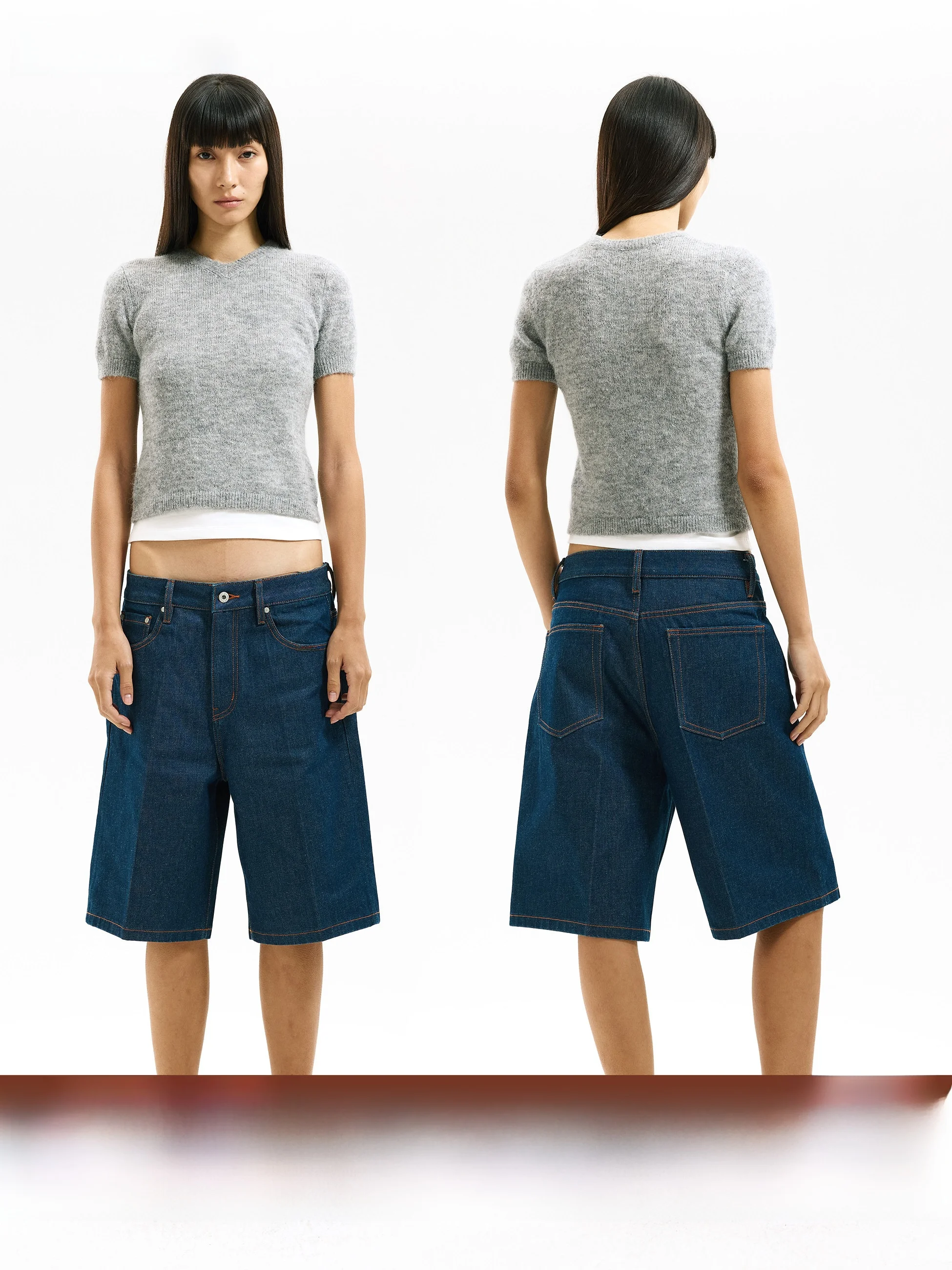 レディースサイズ40に合う服は？Vネック半袖ニットセーターが解決するリアルな悩み