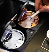 ユニークなデザインの車載灰皿【蓋付き・夜光機能・陶器製・多機能ミニサイズ】