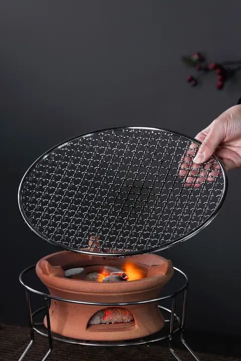 ステンレス製焼き網【焚き火用・茶器アクセサリー・燻製対応】