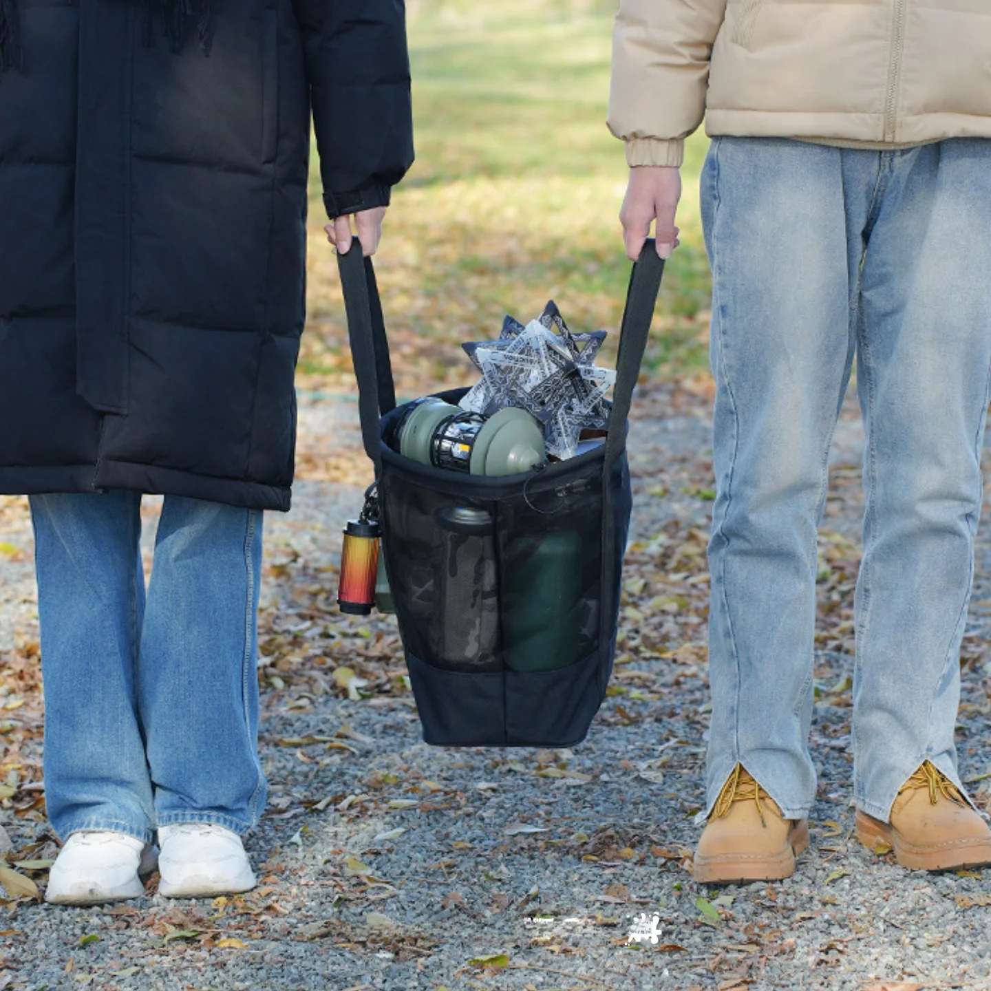 25L メッシュ収納バッグ：アウトドアで効率的にツールを収納する方法