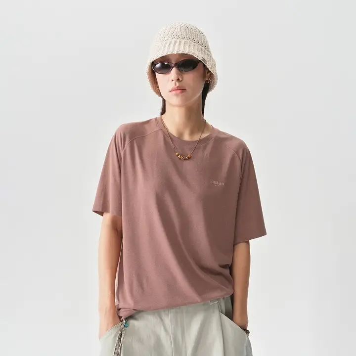 アウトドアスポーツ吸湿速乾Tシャツ【短袖・POLARTEC・自然系トーテムプリント・抗菌】