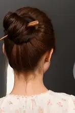 短い檀木のヘアピン【古風・バンがん用・女性用】