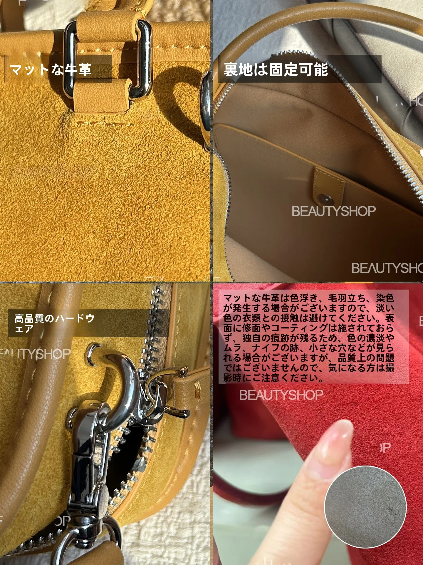 スエード牛革のボウリング手提げバッグ：レトロデザインと軽量感で通勤にも活用可能