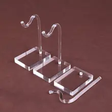 クリスタルブレスレットディスプレイスタンド【透明アクリル・縦型フック付き】