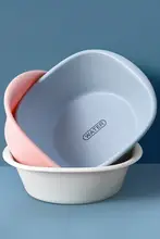 プラスチック製 洗面器【厚手・家庭用・子供向け・シンプルデザイン】