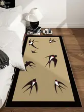 ラグ ソファマット ベッドサイド リビング ミッドセンチュリー フレンチ風 チャイナテイスト 汚れにくい 「Goya」
