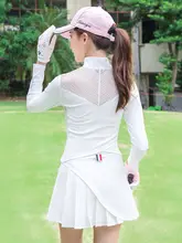 女性用 ランニング長袖Tシャツ【速乾・UVカット・ハイネック・レースデザイン・ストレッチ】