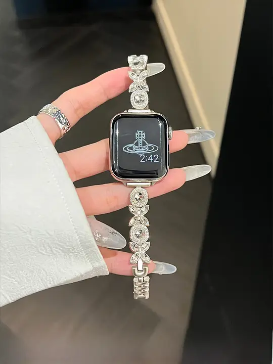Apple Watch用 ザ・タム 鑽石風デザイン金属バンド【41mm・40mm対応・スタイリッシュ・女性用】