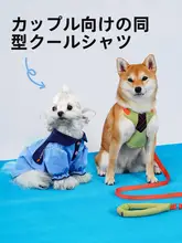かわいい狐とウサギデザインの中小型犬用ハーネス【お散歩用・胸掛けリード付き】