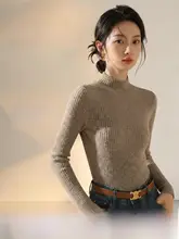 極上の柔らかさのニットセーター【レディース・ハイネック・春用・肌触り抜群】