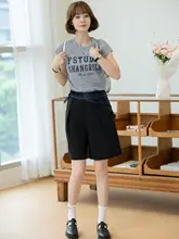 韓国風 ファッション ブラックショートパンツ【夏用・薄手・カジュアル】