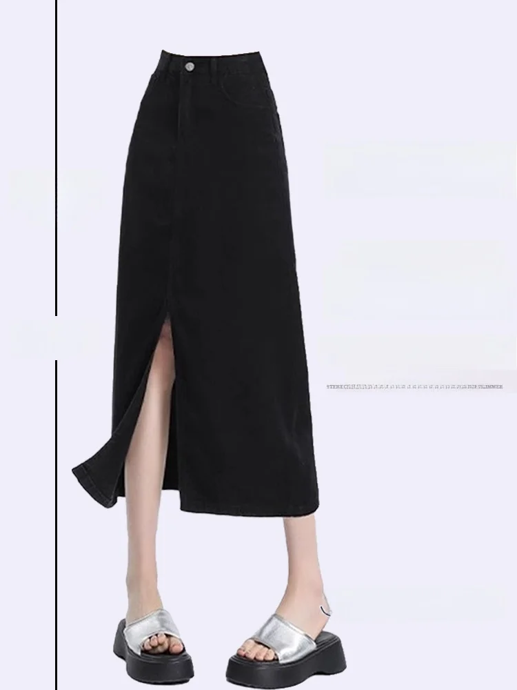 大きいサイズ フレア スカート 膝上 ファッション：蜜念奴の開叉天丝デニムスカートが実際どうなのか
