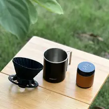 旅行用ハンドドリップコーヒーセット【V60シリコンフィルター・アウトドア・車載・キャンプ・携帯に便利】（セットアップ対応）