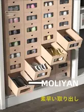 強化プラスチック製 抽斗式靴収納ボックス【防塵・透明・省スペース】
