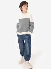 男児用 デニムパンツ【春秋用・フィット・束脚デザイン】