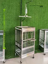 高品質304不銹鋼製の大型オウム用鳥かご【防止用設計・頑丈タイプ】
