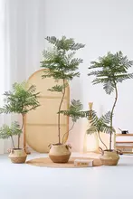 ブルーボトルツリー風の高級人工観葉植物【インテリア装飾用・大型フロアプランツ】