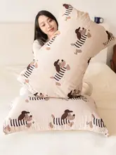 吸汗性に優れた純綿 ゼブラ柄ピローカバー2枚セット【柔らかい・通気性・家庭用】