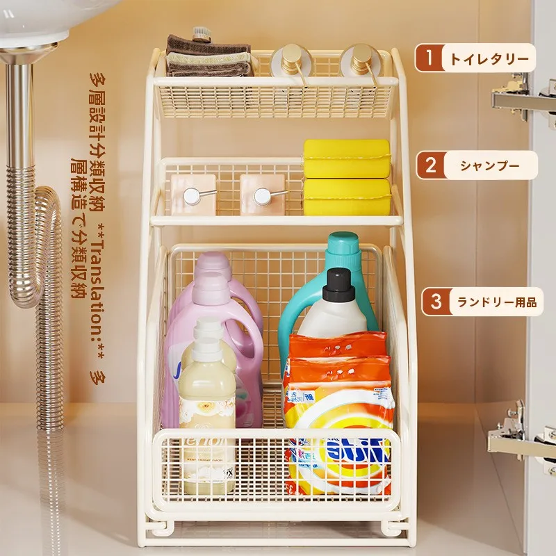引き出し式キッチンキャビネット収納ラック：2250mm幅の使い勝手と家庭用の実用性