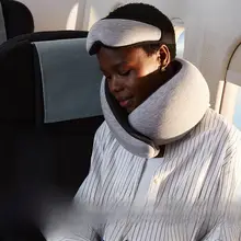 快適な旅行をサポート！U型ネックピロー【携帯型・飛行機・新幹線・お昼寝用】