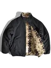 厚手リバーシブルコットンジャケット【フェイクシープスキン・アメリカンカジュアル・スタンドカラーデザイン】