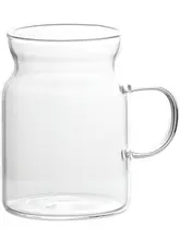 ガラスカップ 創意的な幾何学模様 使用シーン: アイスコーヒー 材料: 高耐熱硼珪酸ガラス 透明 持ち手付き