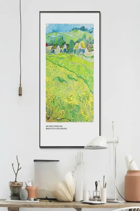 印象派風景油絵【リビングのソファ背景用・寝室や書斎に最適・アートパネル】（セットアップ対応）