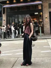 活性染色デニムパンツ【ストレート・ルーズフィット・春用】