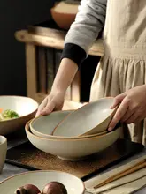 クリエイティブな陶製ラーメンボウル【高級感・家庭用・スタイリッシュデザイン】