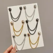 パンツ裾固定クリップ【チェーンデザイン・磁石式・縫製不要】