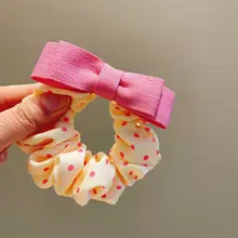 ヘアアクセサリー キッズ ガールズ 水玉 蝶結び お団子 ヘアゴム 上品 「JoJo」