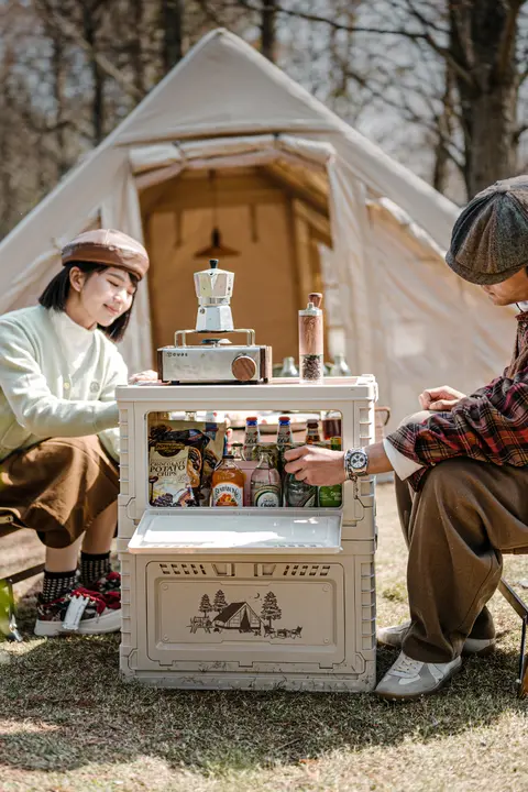 Naturehike 収納ボックス キャンパー アウトドア 携帯式 折りたたみボックス 収納ギア テーブル 二用途