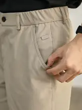 おしゃれなデザイン！ストレートフィットメンズパンツ【半松弛ウエスト・カジュアル・ク ラシックスタイル】