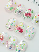 春の小花デザイン ネイルシール【クリ  スタル立体装飾・ネイルアート用】